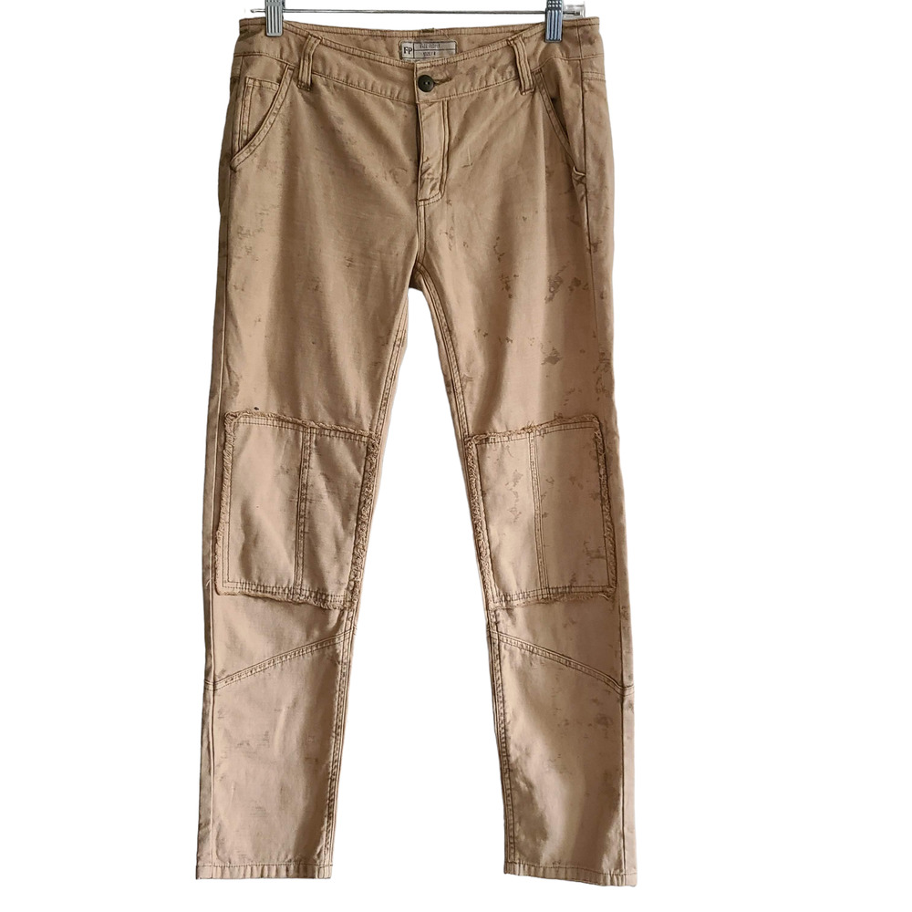 FREE PEOPLE 100% Cotton Tan Tie‎ Dye 100% Cotton Pants Women's Size 4